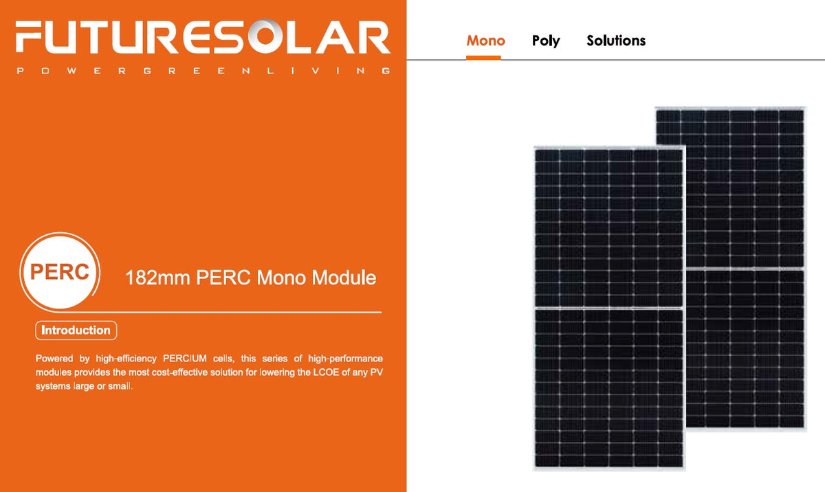 FUTURESOLAR 590W MONO PERC HALF CUT SOLAR MODULES – TheSolPatch.com