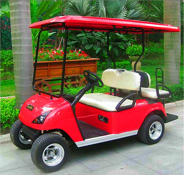 DG-C2_2-seater-electric-golf-cart-sideview-in-red-buy-online-at-thesolpatch-com