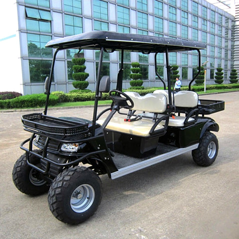 electric-golf-cart-model-DH-C4--blacck-with-white-seats-buy-online-at-thesolpatch.com
