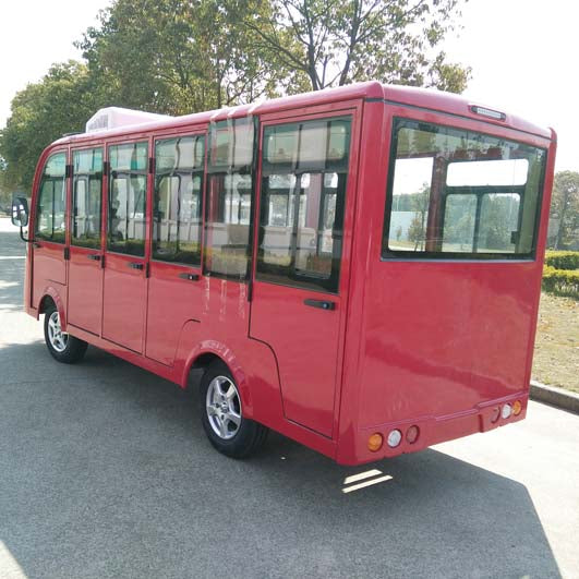Electric-Sightseeing-Bus-14-Passenger-with-Windows-Red--Rear-View-Sold-Online-At-TheSolPatch-com